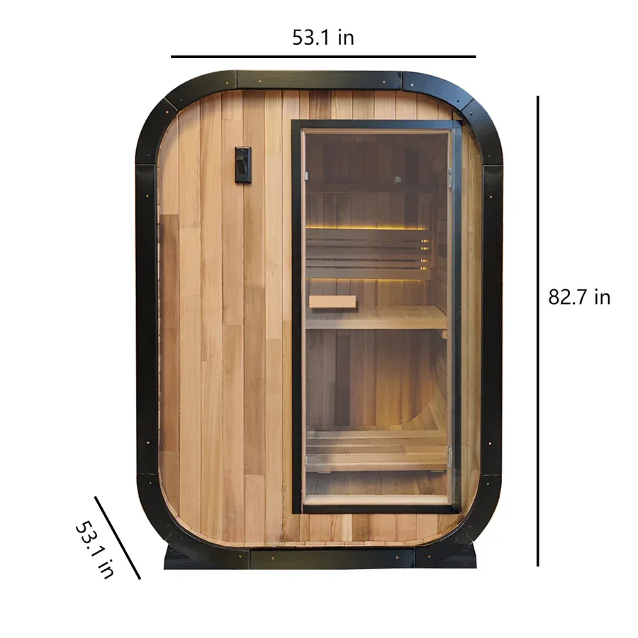 Factory Customized Outdoor Panoramic Sauna Room Round Steam Room Anti Corrosion Anti Cracking Durable Heating Home Spa Sauna