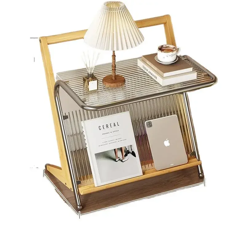 DSA simple side table living room home glass coffee table Japanese-style small apartment sofa tea table light luxury modern