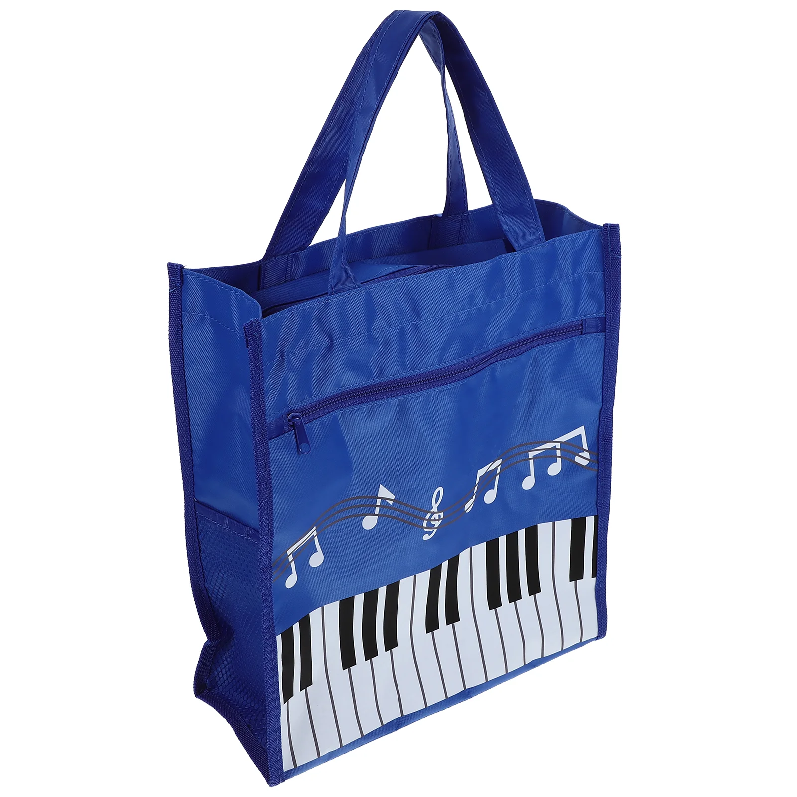 The Tote Bag Musical Note Book Storage for Teacher Girl Handbag Piano Notes Books Blue with Handle Student