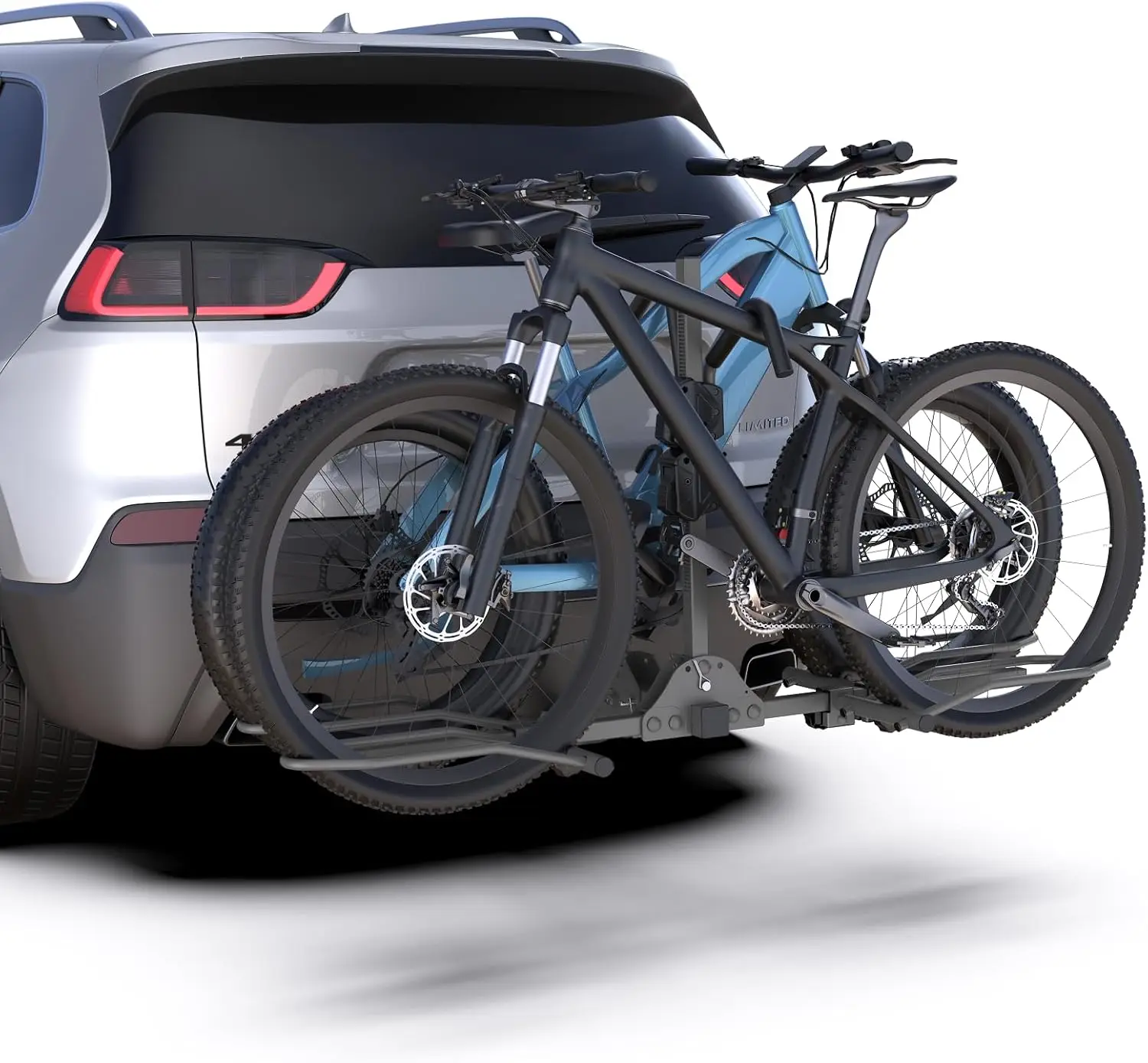 

2-Bike Rack Hitch for Car, 160 Lbs Platform Style Bicycle Carrier, Smart Tilting & Easy Fold for SUV Truck RV with 2" Receiver