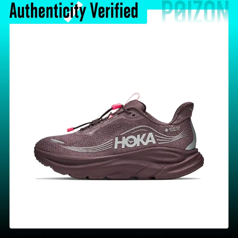 HOKA ONE ONE CLIFTON 11 Running Shoes Women's Low-top Smoke Crystal/Dark Purple Red 1176575-SZD