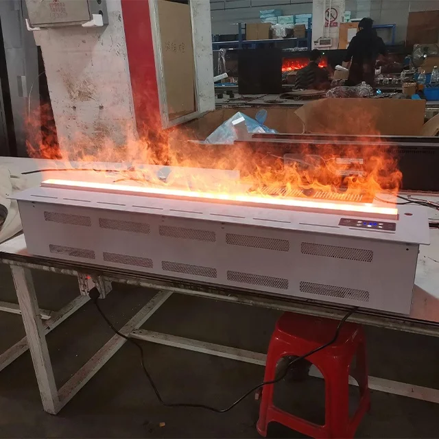 

1500 mm Modern Electric Fireplace 60-Inch Steel Freestanding 3D Water Steam Display Remote Control Indoor Use Households Hotels