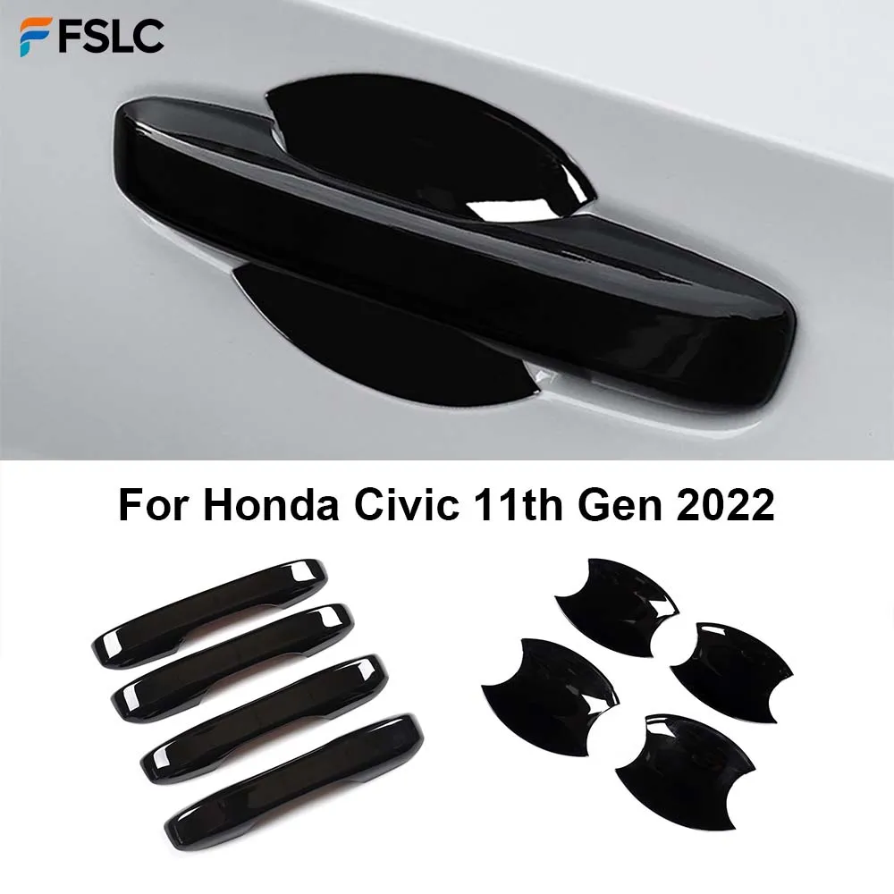 

⭐Genuine⭐ For Honda Civic 11th Gen 2022 Carbon Fiber Door Handle Frame & Bowl Cover Trim Sticker Exterior Accessories