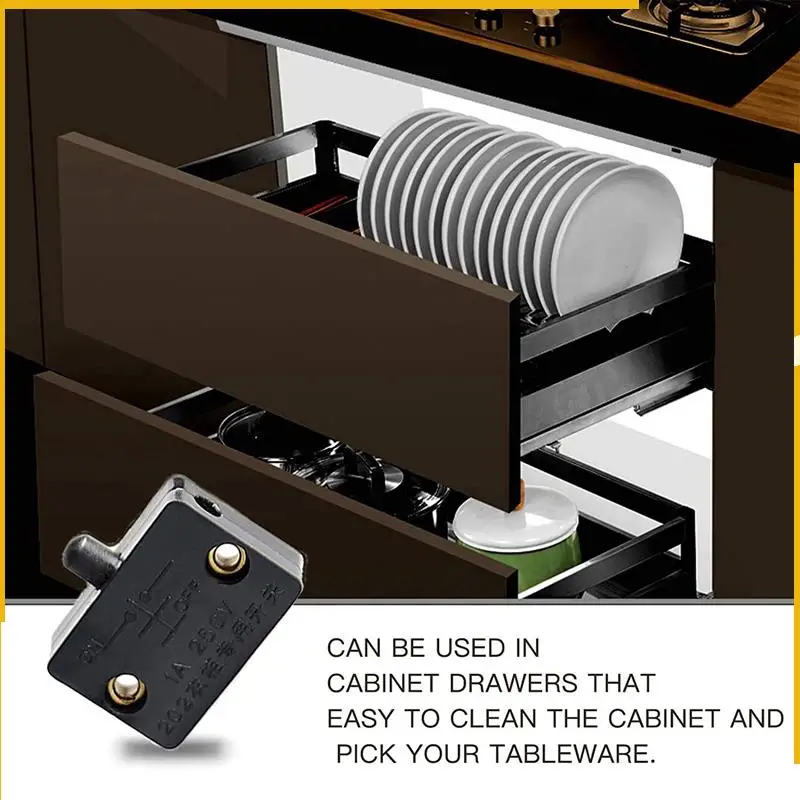 

A92P 18Pcs Door LED Switch For Closet Light,Normally Closed Cabinet Electrical Lamp Switches,For Closet Pantry Cabinet Black