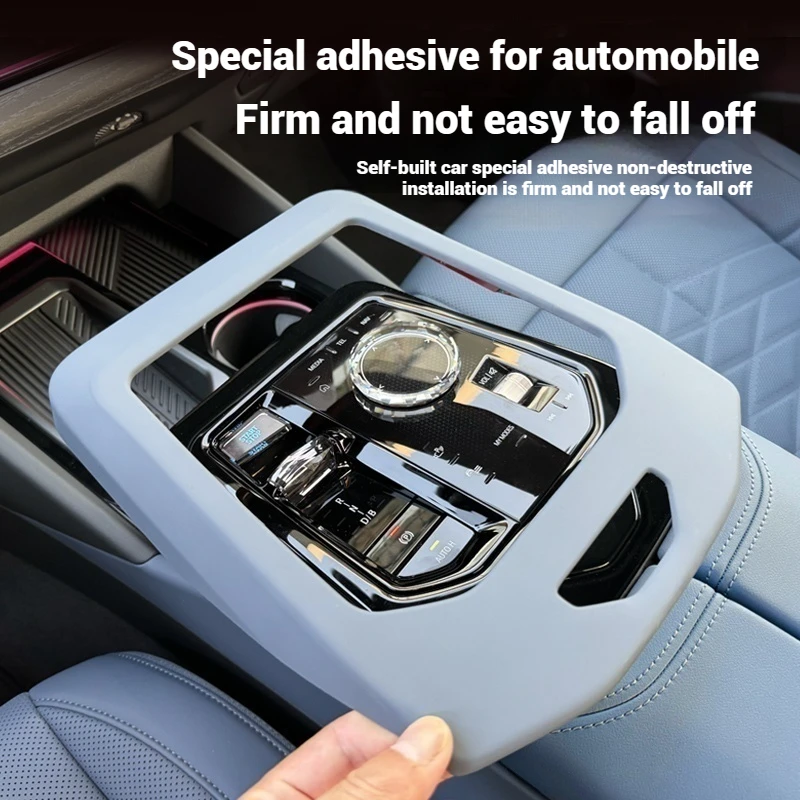 ل BMW 5 سلسلة i5 G60 2024-2025 LHD سيارة مركز والعتاد التحول غطاء لوحة الديكور الداخلي اكسسوارات مركز لوحة غطاء الكسوة