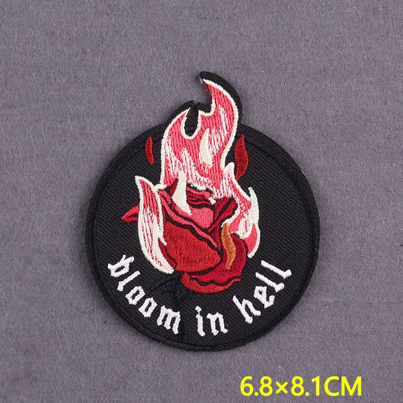 Embroidery Patch Positive Slogan Iron On Patches For Clothing thermoadhesive Patches On Clothes DIY Words Stripes Badges Decor