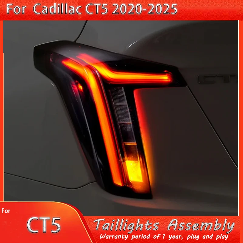

Car Accessories Taillight For Cadillac CT5 2020 2021 2022 2023-2025 Rear Tail Light Turn Signal Warning Brake Taillight Assembly