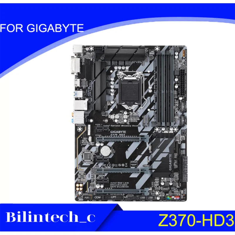 FOR GIGABYTE Z370-HD3 64GB HDMI DVI Z370 DDR4 LGA1151 Motherbroad Test ok