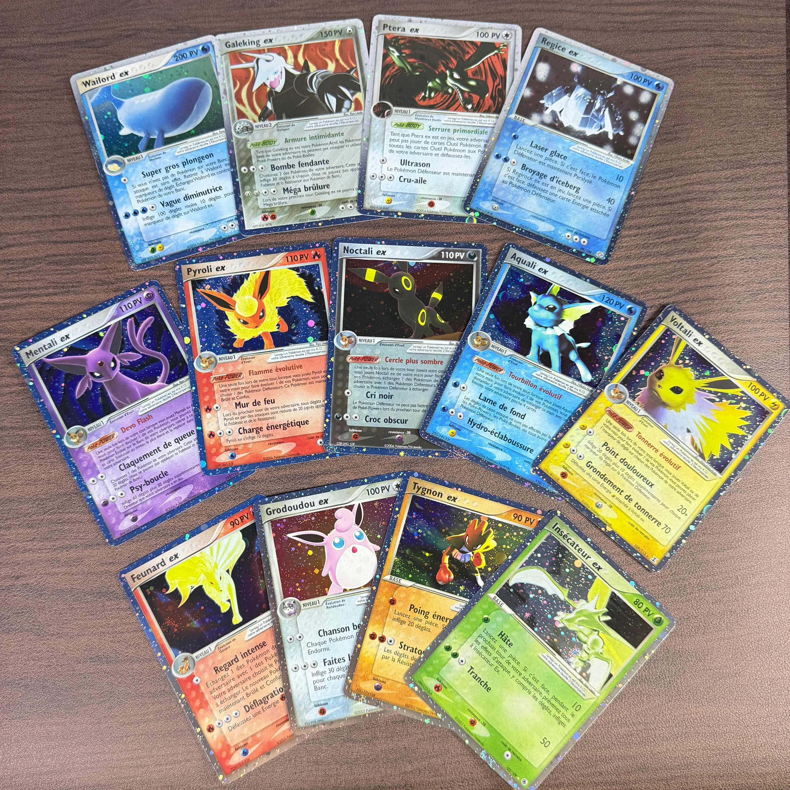PTCG French EX-era Eeveelution & Series - Flareon Jolteon Vaporeon Espeon Umbreon ex Vintage Proxy Cards TCG Collection