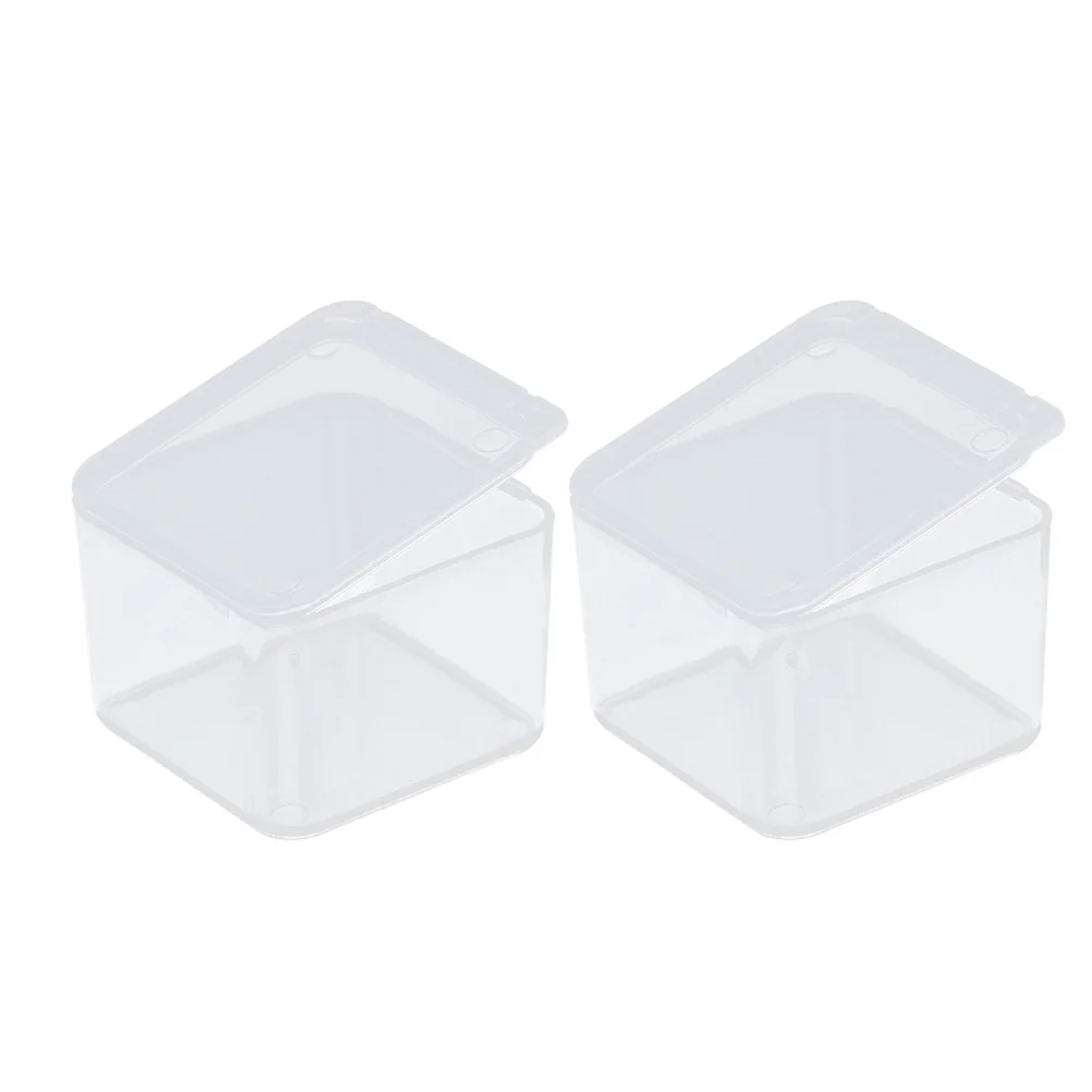 

50pcs Plastic Box Transparent Storage Case For Small Tools Component Holder Container Toolbox Medicine Box Multi-Use Organizer