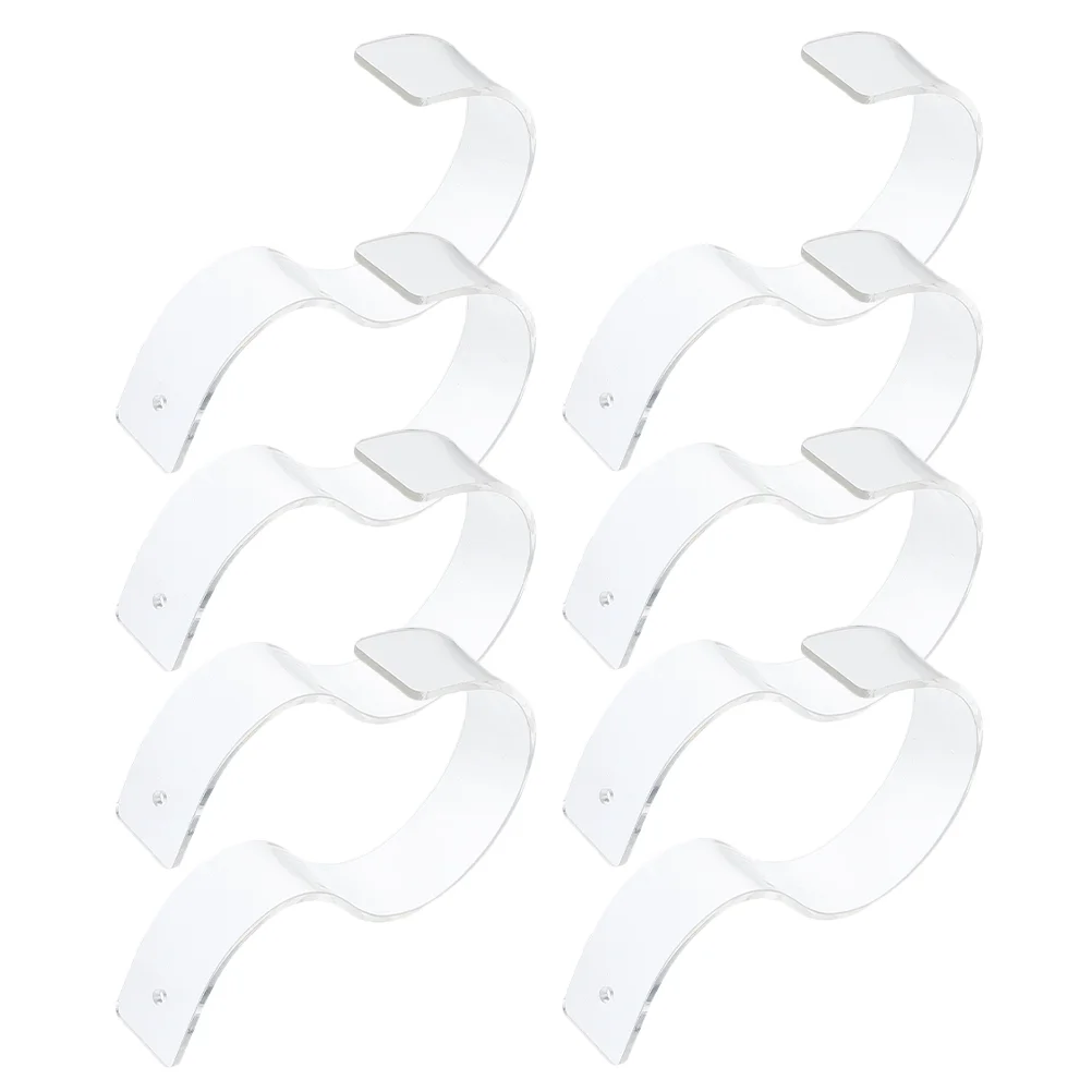 

8pcs Transparent Belt Acrylic Belt Storage Racks Display Racks Storage Shelf ganizers Decorative Stand Home Mall Store Showcases