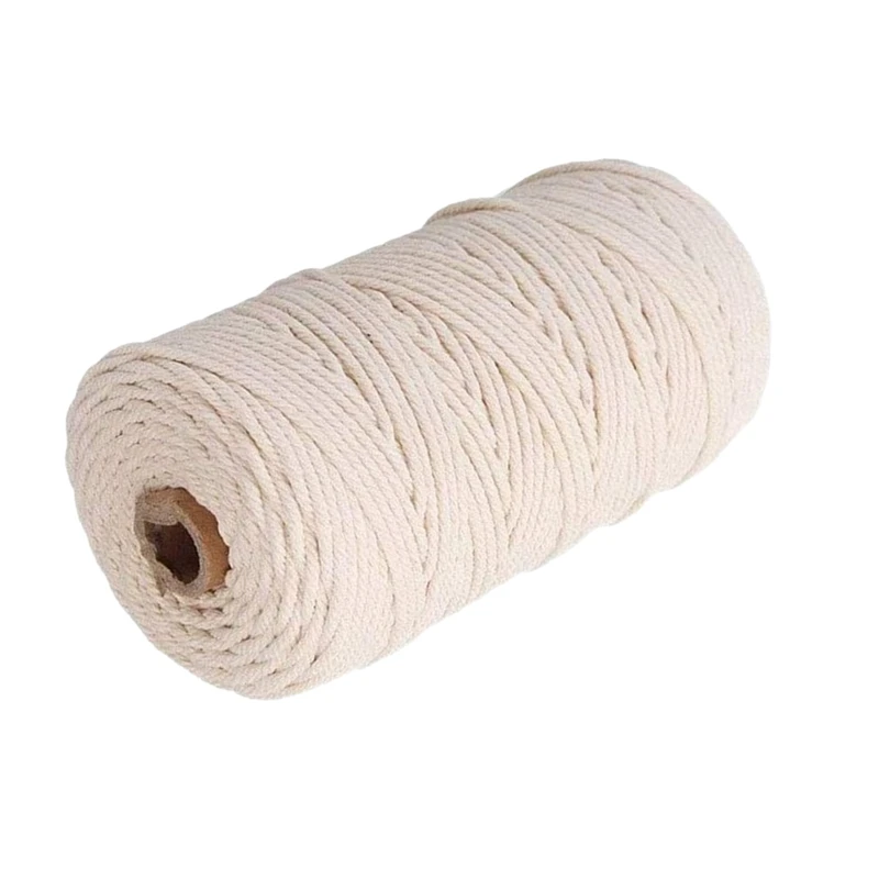 Macrame Cord 3Mm Cotton Rope Lace String Lace Flower Pitch Supplies DIY Natural Yarn Lace Rope Suitable For Wall Craft