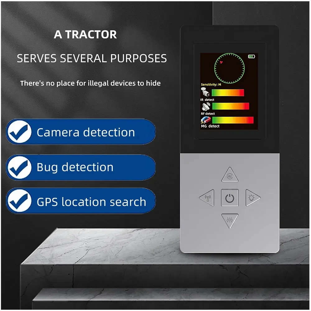 

Privacy Protection Scanner AI smart radar detector Quickly Finds GPS/Wireless Bug/Hidden Camera Detection for Home/Hotel/Office
