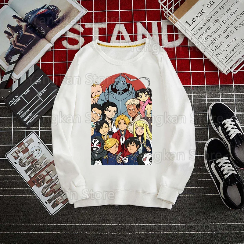 Fullmetal Alchemist Anime Brotherhood Spring Autumn Male Casual Hoodies Sweatshirts Men's Hoodies Tops