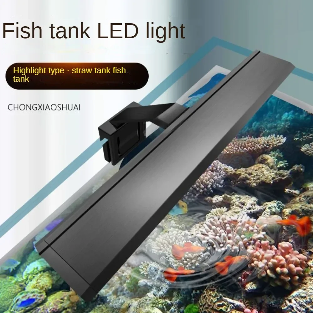 LED Aquarium Light Clip On Fish Tank Aquarium Lamp for Fish Plant Coral Reef Light, Adjustable 3 Lighting Modes,Multi Color LEDs