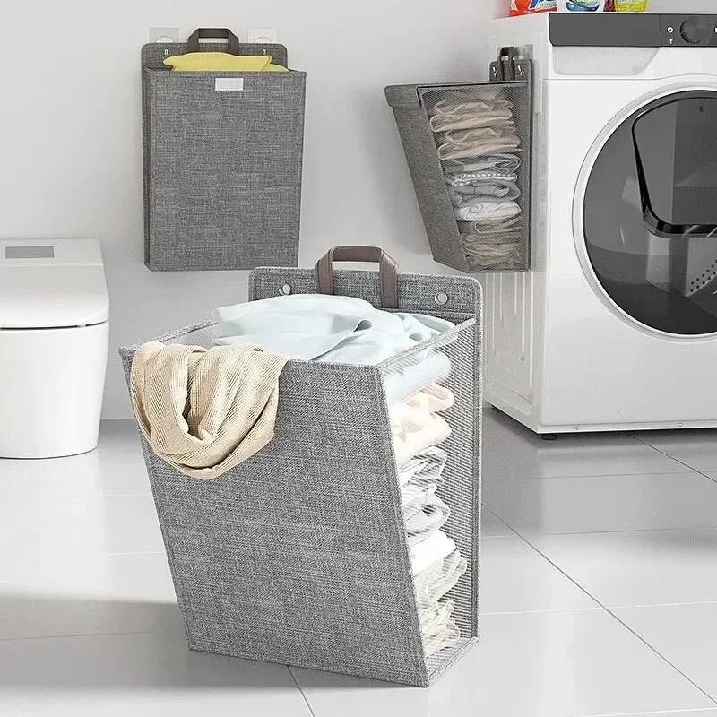 Wall Hanging Clothes Organizer Bag Laundry Basket Foldable Storage Bag Wall Dirty Clothes Baskets Closet Organizer Toys Storager - view 4