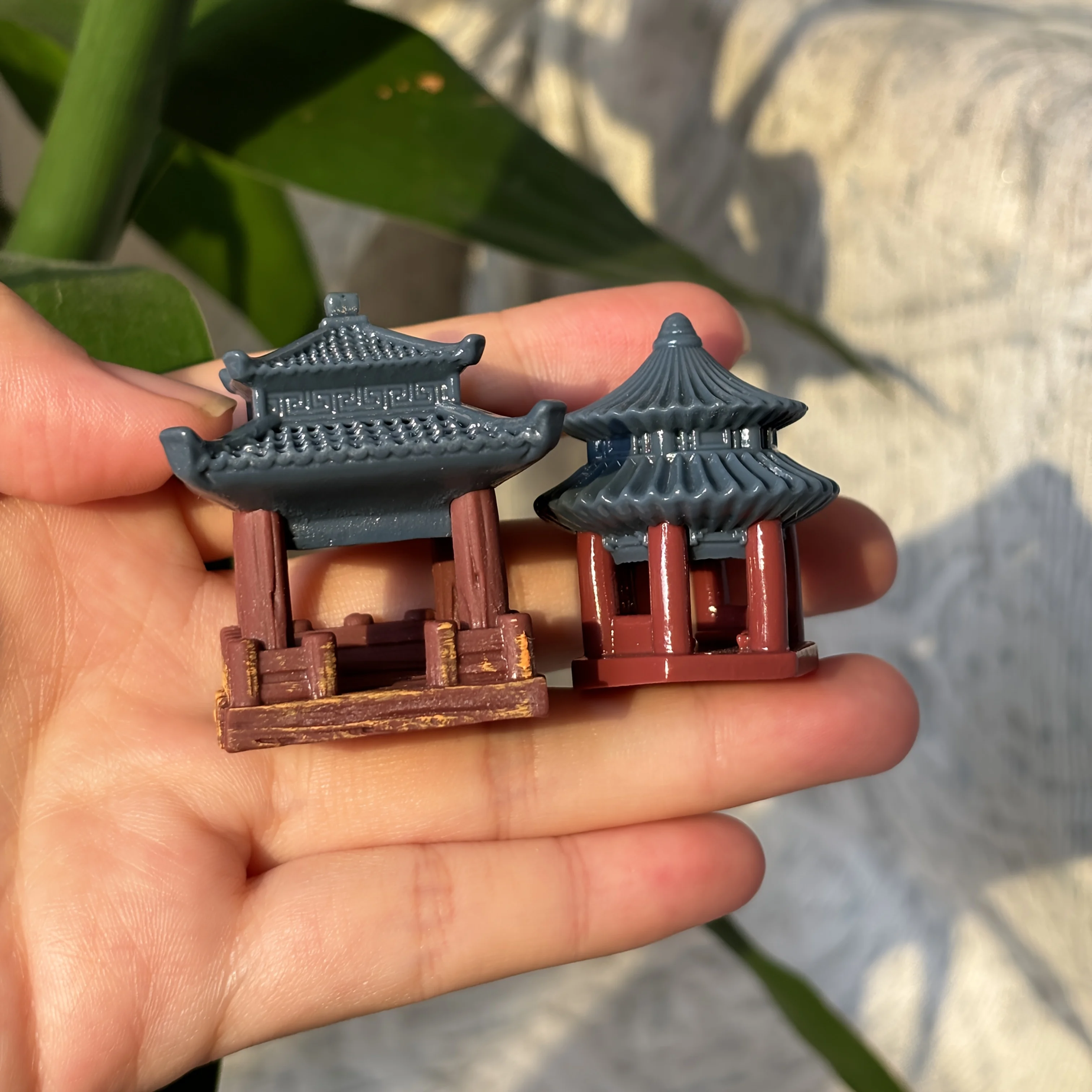 2X Neue Architekturmodelle im chinesischen Stil, geeignet für die Aquariengestaltung, Gebäude im antiken Stil, Gartenmodelle – Detail 1