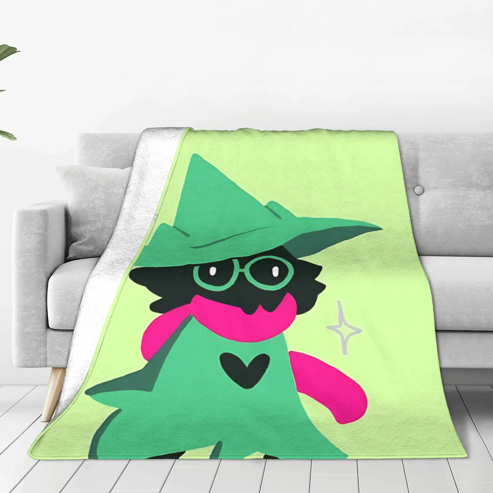 1PC Home Cute Room Decor Pixel Wizard Character Art  Blanket Throw Blanket Deltarune Novelty Warm Blanket All Season