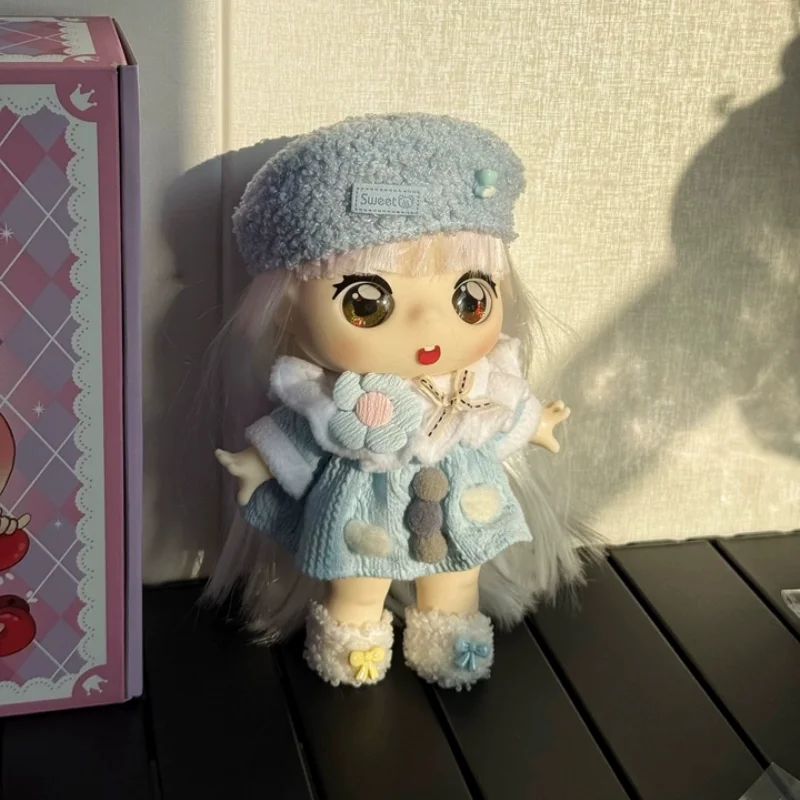 

Зимняя кукла-принцесса 20 см для переодевания, с макияжем, ручной работы, виниловая кукла, игрушка для девочек, подарок на день рождения для детей, новинка 2026 года