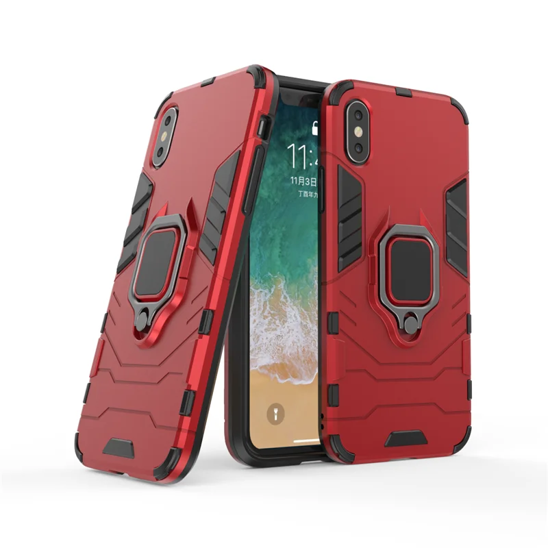 For iPhone X Case Magnetic Finger Ring Kickstand Hard PC Bumper Phone Case For Apple iPhone 10 Cover For iPhone X Funda Youthsay