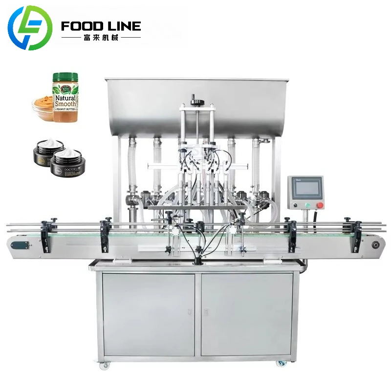 Commercial Liquid Filling Machine for Bottles Jars and Containers in Food Beverage Production