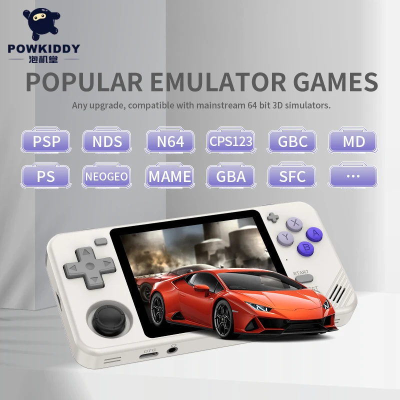 

New Powkiddy Rgb10x Handheld Game Console 3.5-Inch Ips Oca Fit Screen 640*480 Hd Open Source Psp Arcade Men Portable GameConsole