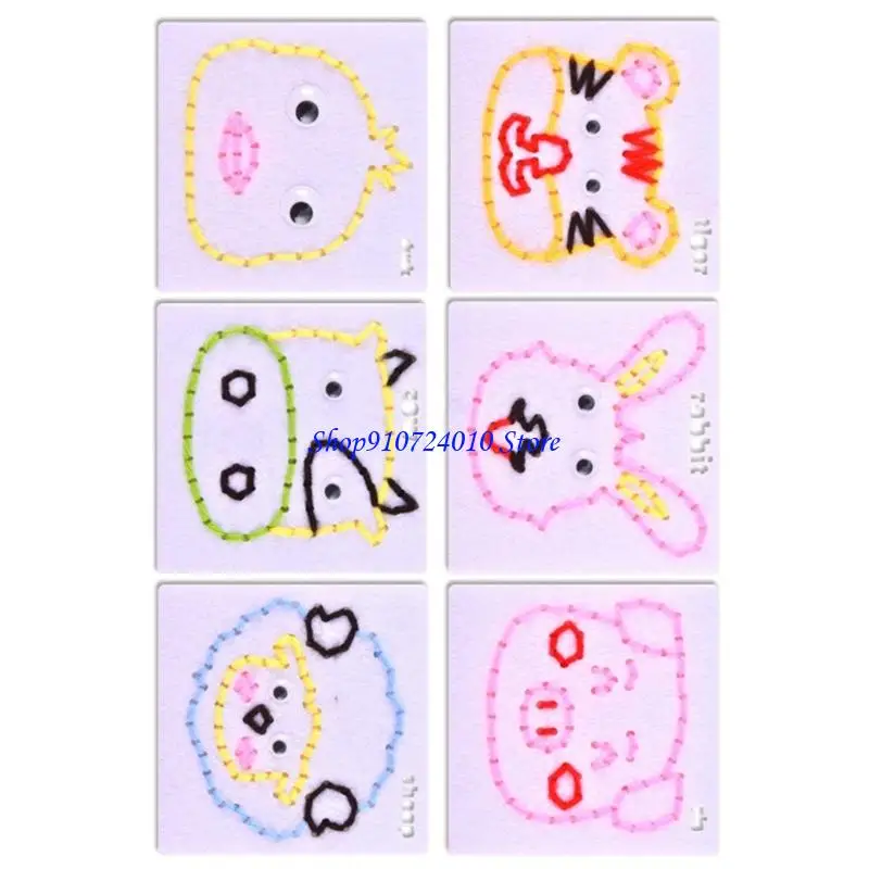 77HD Educational Non -Tare Fabric Craft Kits com cordas coloridas para a criatividade para crianças e desenvolvimento motoras