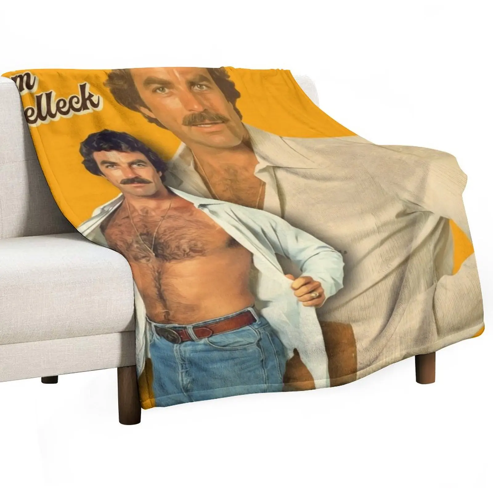 

Tom Selleck Throw Blanket Hair Heavy Camping Loose Blankets