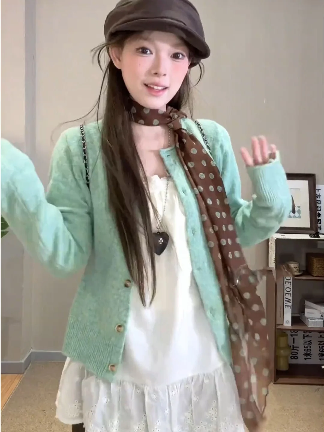 سترة نسائية مفتوحة محبوكة ناعمة من Mintenn للخريف والشتاء ملابس خارجية فضفاضة بطبقات سترة لطيفة Sle للتنقل