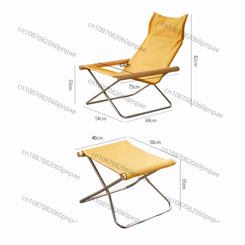 

Simple canvas sofa recliner balcony home lazy outdoor leisure portable beach folding chair