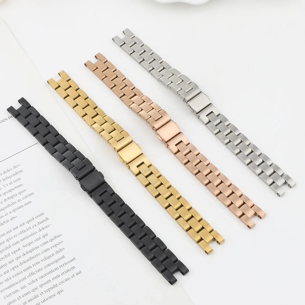 Correa de Metal de acero inoxidable para reloj Garmin Lily, repuesto de pulsera de reloj inteligente deportivo, 4 colores