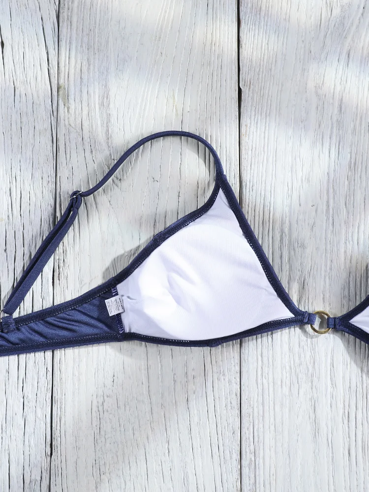 Traje de baño de dos piezas Miyouj Push Up, bikinis lisos 2026, traje de baño sexy de corte triangular, trajes de baño de tiro bajo, traje de baño de corte alto