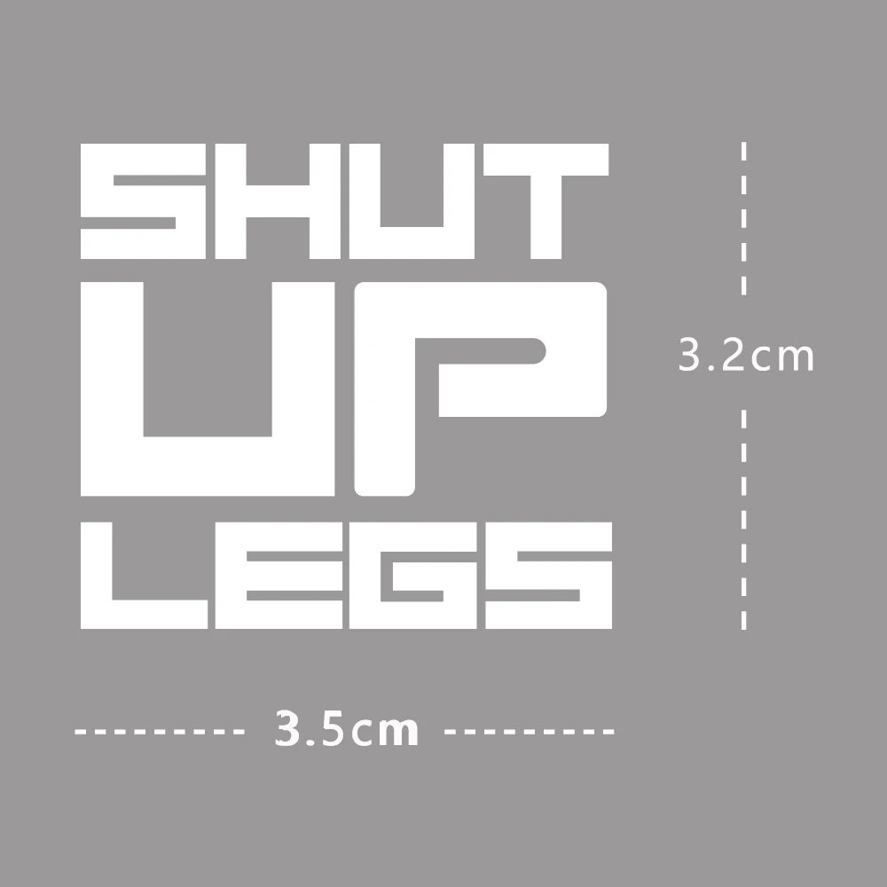 1PC SHUT UP LEGS Text & Lightning Stickers - Cool Decor Decals for Bicycle Frame & Cycling Gear Vinyl