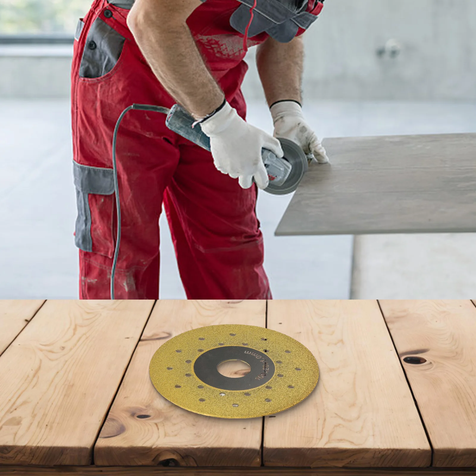 Disco de corte de losa de roca de 100mm, hoja de sierra de diamante, disco de pulido, herramienta de perforación giratoria para madera, plástico y aluminio