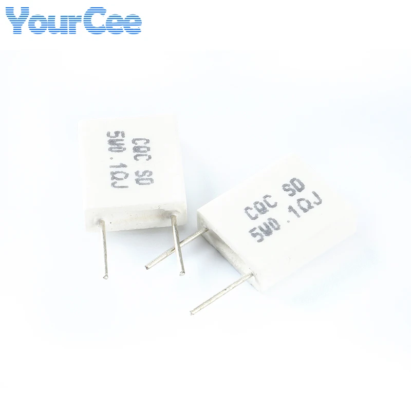 20pcs/5pcs BPR56 5W 0.22R 0.1R 0.25R 0.5R 0.15R 0.33R 0.01R 0.015R 0.02R 0.022R 0.033R 비유도성 세라믹 시멘트 저항기