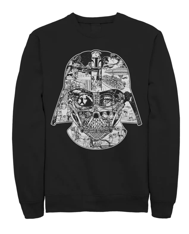 Sweat à capuche à col rond pour hommes et femmes, tenue de science-fiction imprimée Star Wars, polaire en pur coton, automne et hiver