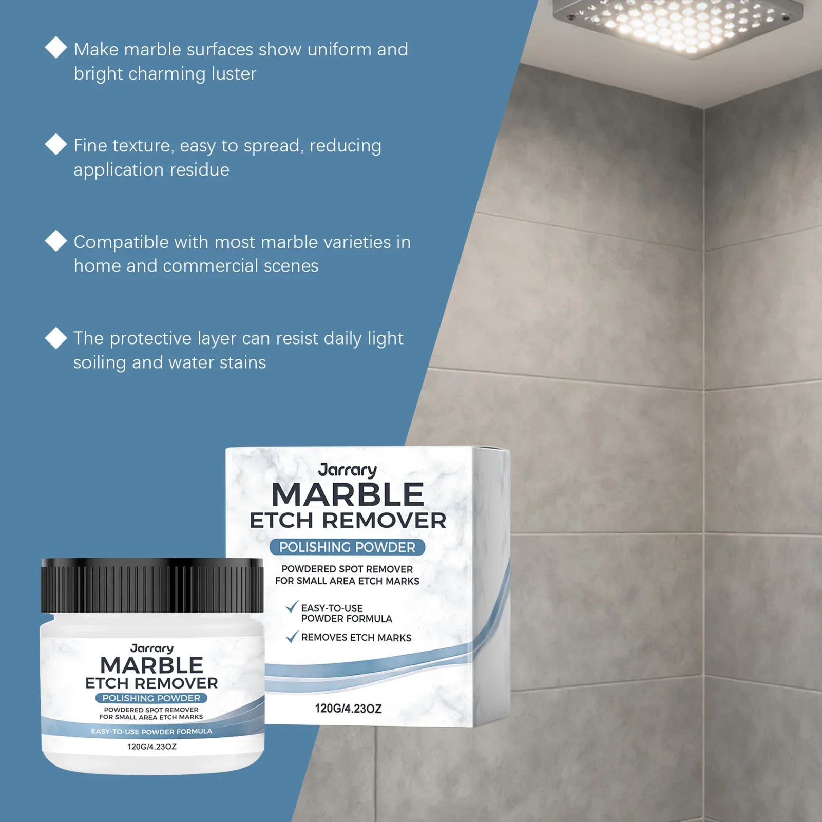 Marble Polishing Powder Cleaner Care-Agent Smooth Finish Glossy for Stone Surface Treatment