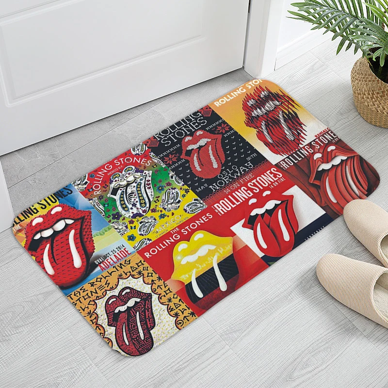 Rug for Bedroom A-Rolling A-Stones Band Living Room Floor Carpet Anti Slip Kitchen Bathroom Mat Funny Doormat Entrance Door