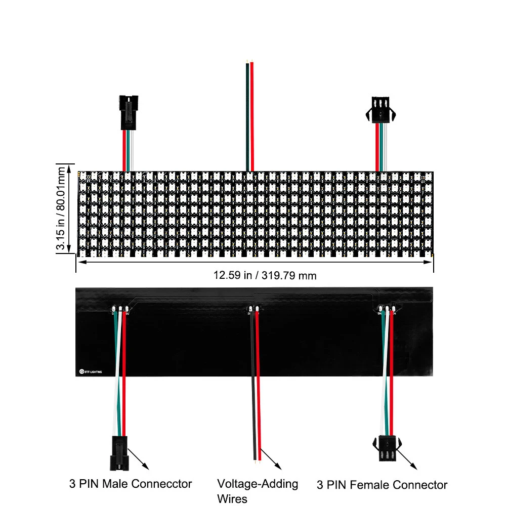 WS2812B RGB Flexible Pixel Led Module Panel 8x8/16x16/8x32 Matrix Screen WS2811 WS2812 IC Individually Addressable DC5V