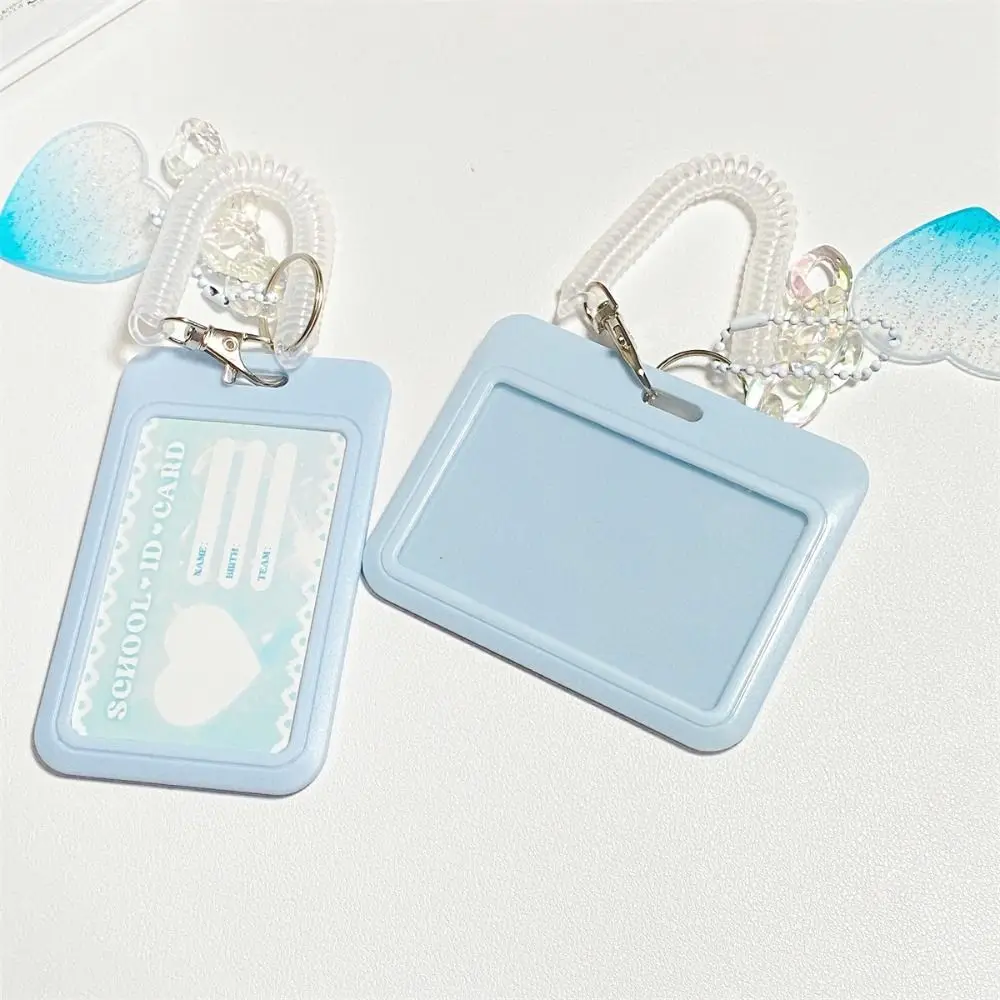 New High Beauty Card Holder Vertical Flash Pink Credit Card Holders Love Gradient ID Card Holder Bus Student