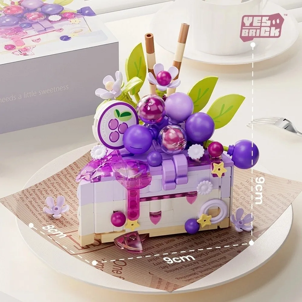 

New Dessert Pattern Building Blocks Plastic Educational Toy Building Brick Toy Sweet Cake Model Desktop Ornament Holiday Gifts