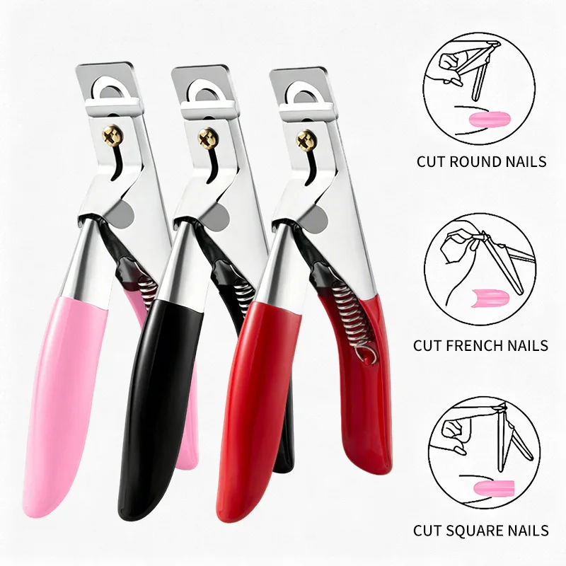 

1pc Professional Fake Nail Cutter Nail Clipper Tips Cutter U-Shaped Stainless Steel False Nail Edge Trimmer Nail Manicure Tool