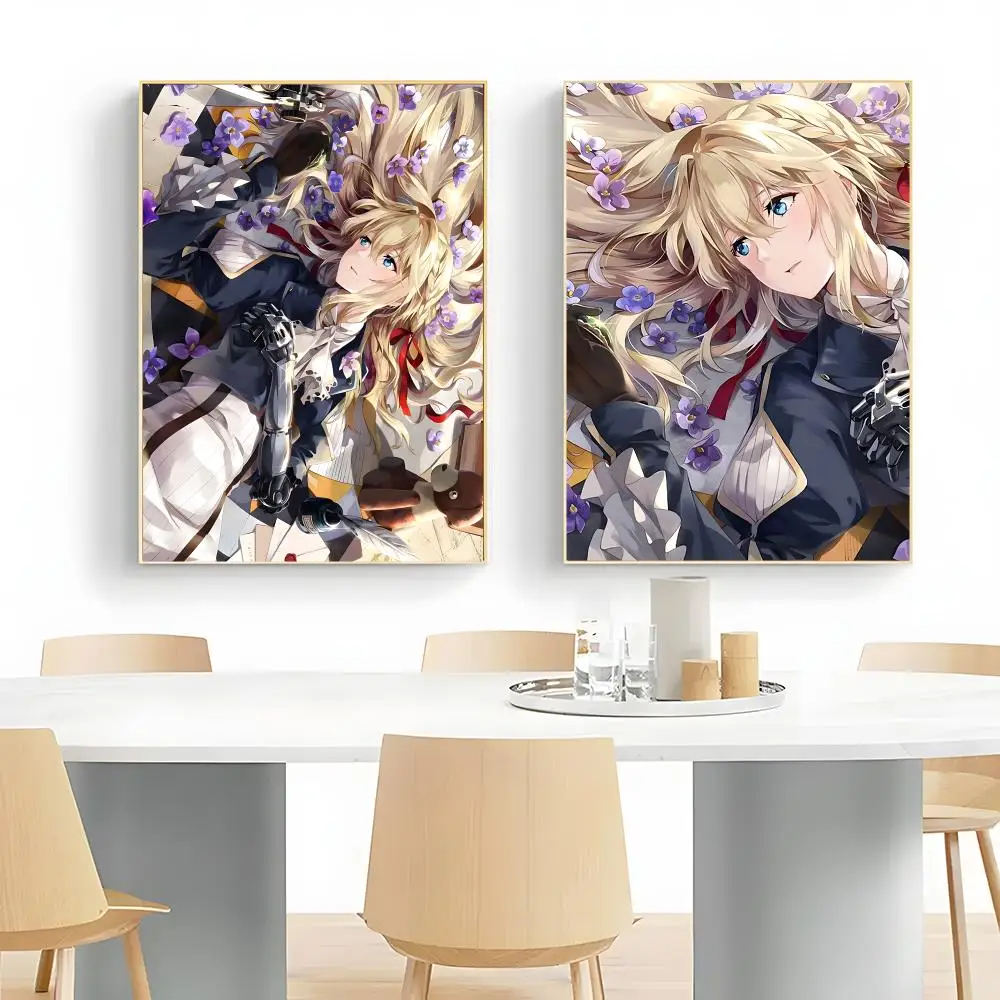 Gentle Emotional Anime V-Violet Evergarden Poster Wall Art Print Decorative Mural Home Decor Gift Unframed
