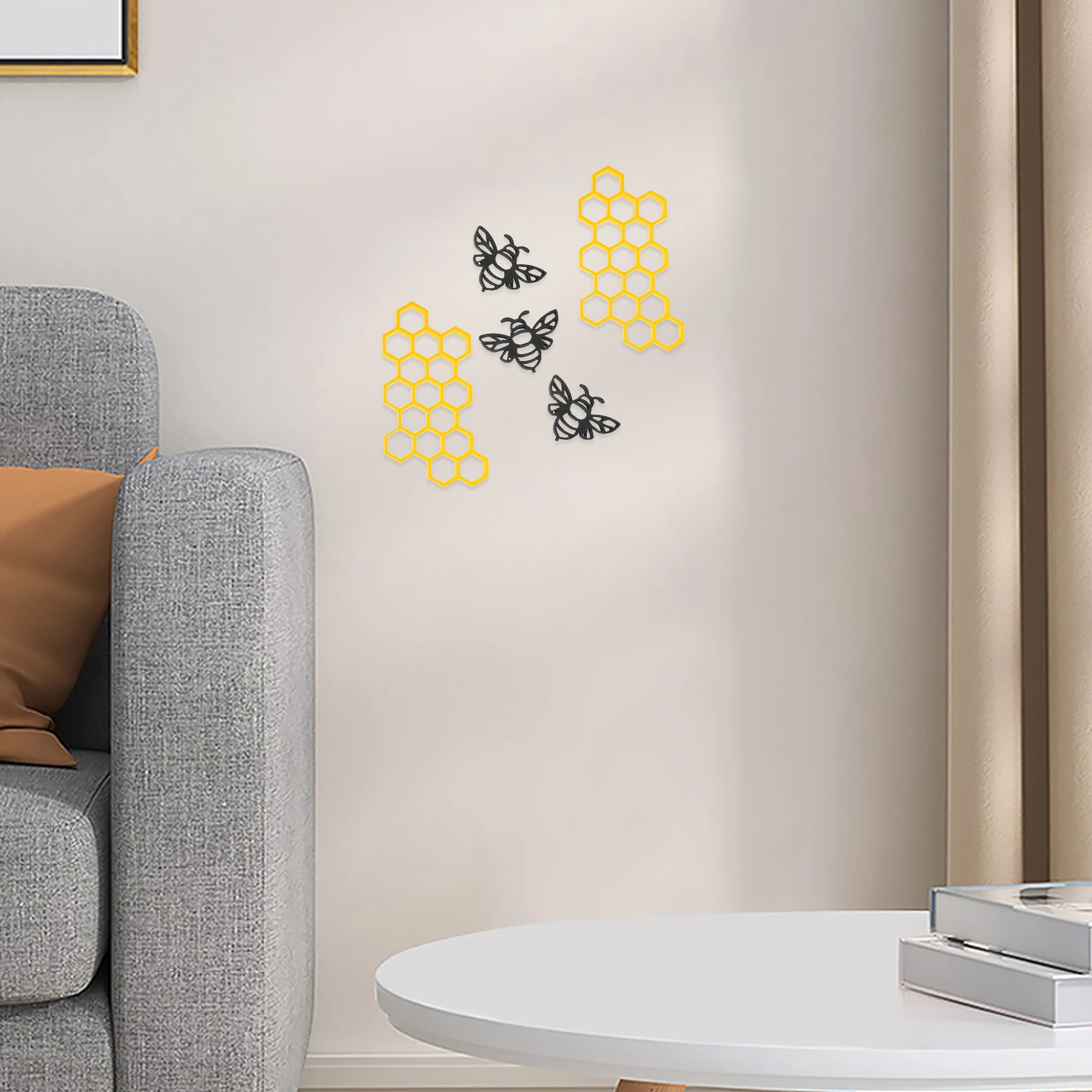 

Bee Wall Statue Decoration Home Decorations for Party Metal Bees Pvc Hanging