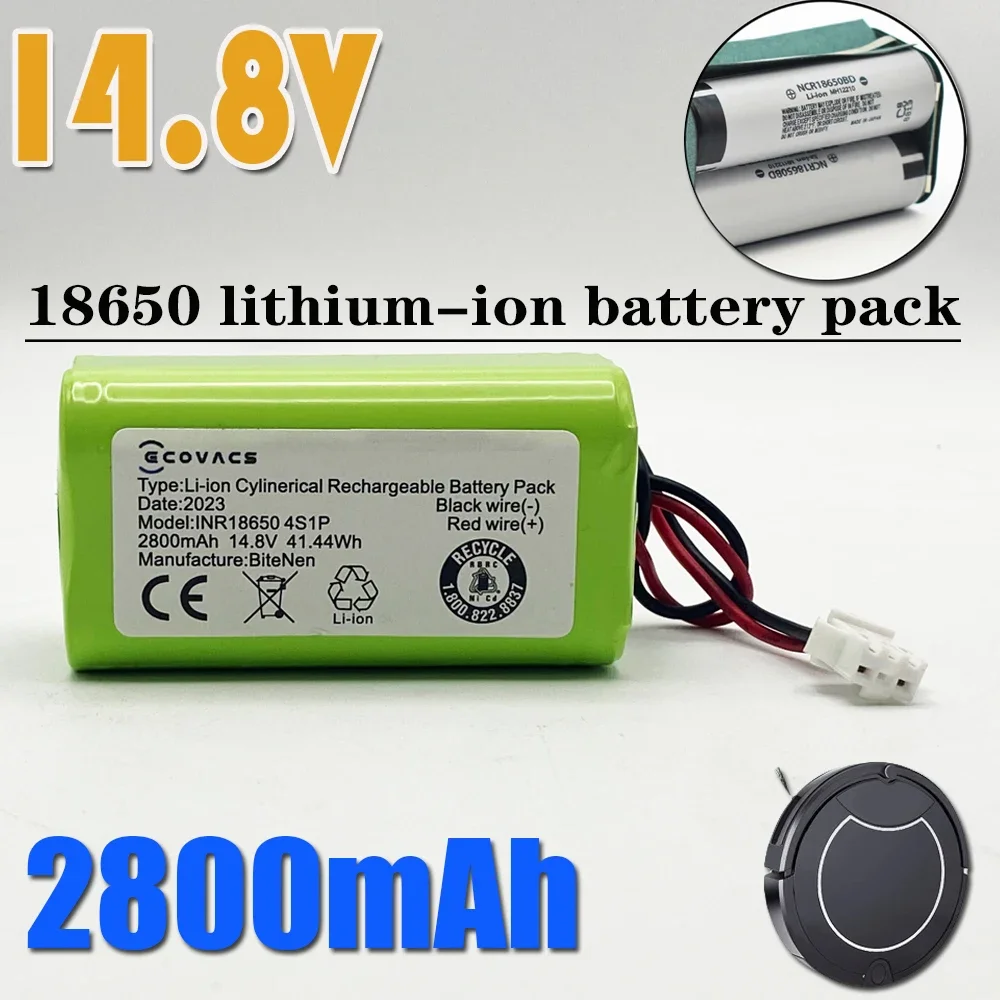 

14.8V 2800mAh Li-ion Battery Pack SM 3P Plug For Airrobo P20 Robot Vacuum Cleaner