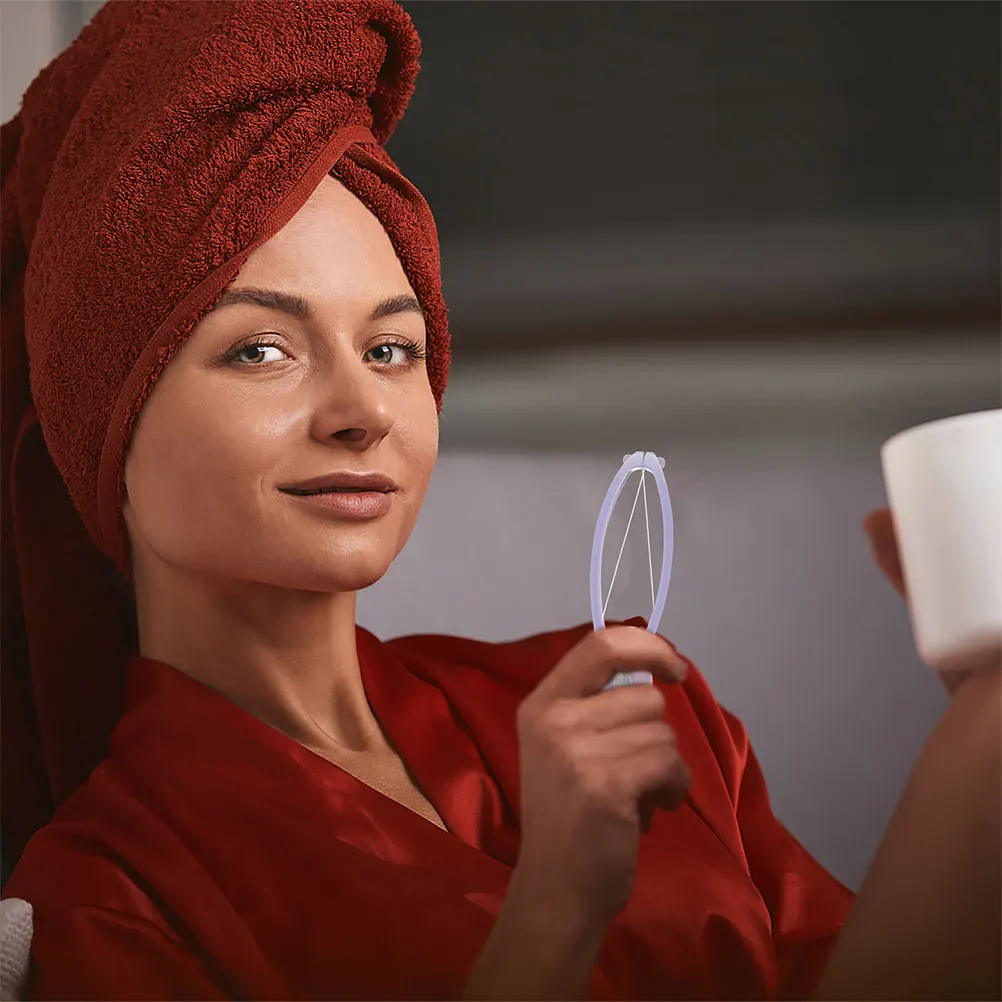 

10 Rolls Cotton Threading Thread for Facial Hair Removal Eyebrow Upper Lip Chin Smooth Skin Gentle Easy to Use Replacement