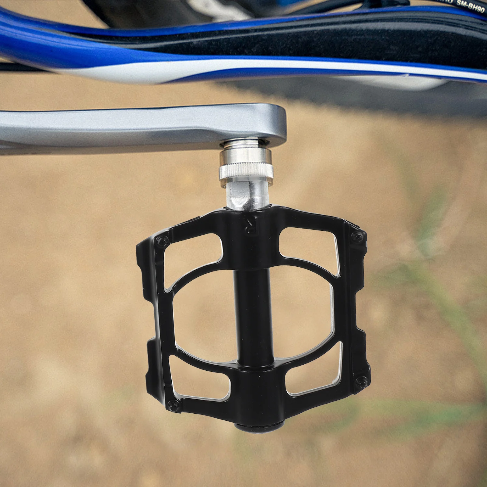 

1 Pair Foldable Bike Pedals Aluminum Alloy Lightweight Wide Flat Folding Mountain Bicycle Foot Pegs Reinforced Structure Easy