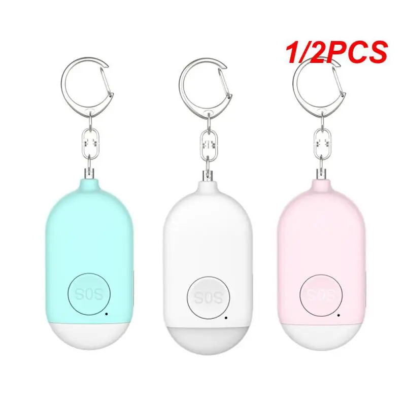 

1/2PCS Self Defense Alarm 130dB Safety Scream Personal Alarm Keychain Emergency Alarm with LED Lights for Kid Girl Elderly