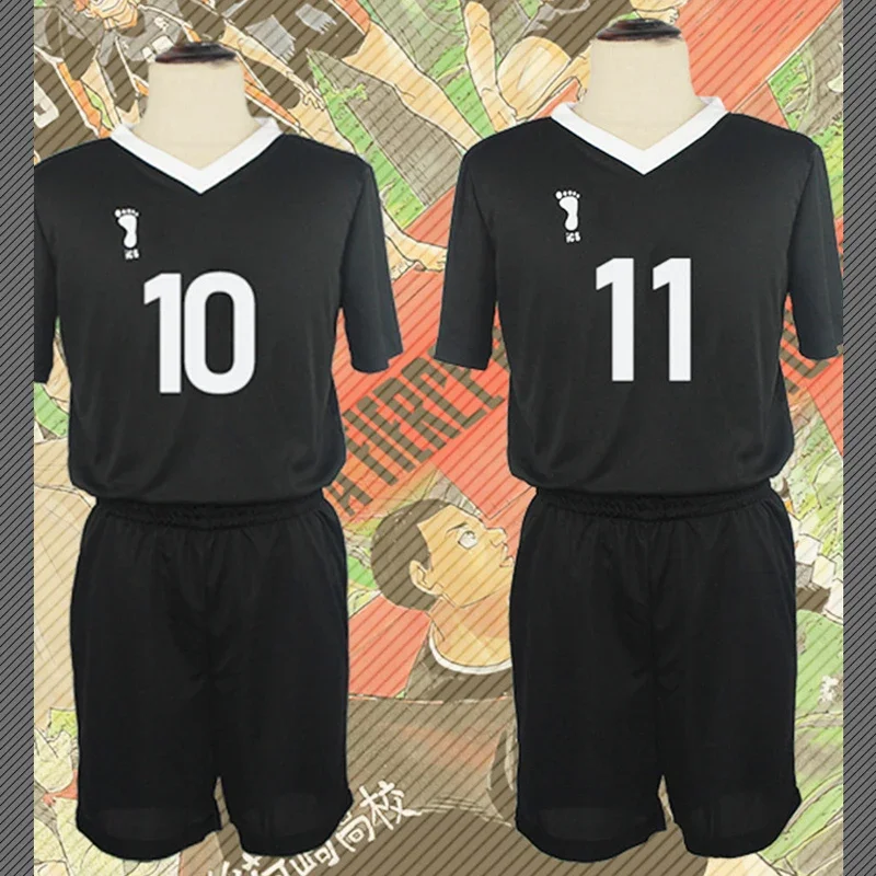 Haikyu! Haikyuu!! No.7 Miya Atsumu No.11 Osamu Miya Volleyball Uniform Cosplay Costume Inarizaki High School Jersey Top+Shorts R