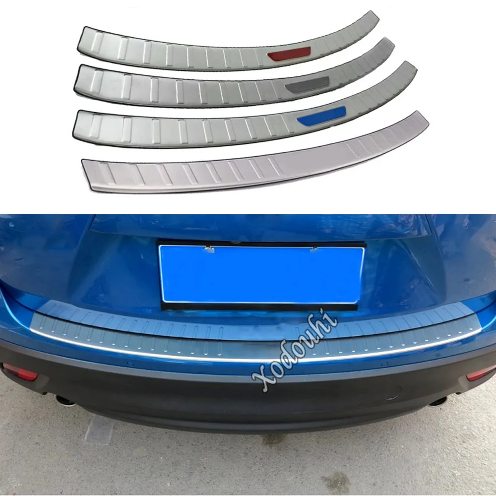 

For Mazda CX-5 CX5 2012 2013 2014 2015 2016 Car External Rear Bumper Protect Trim Cover Detector Stainless Steel Plate Pedal